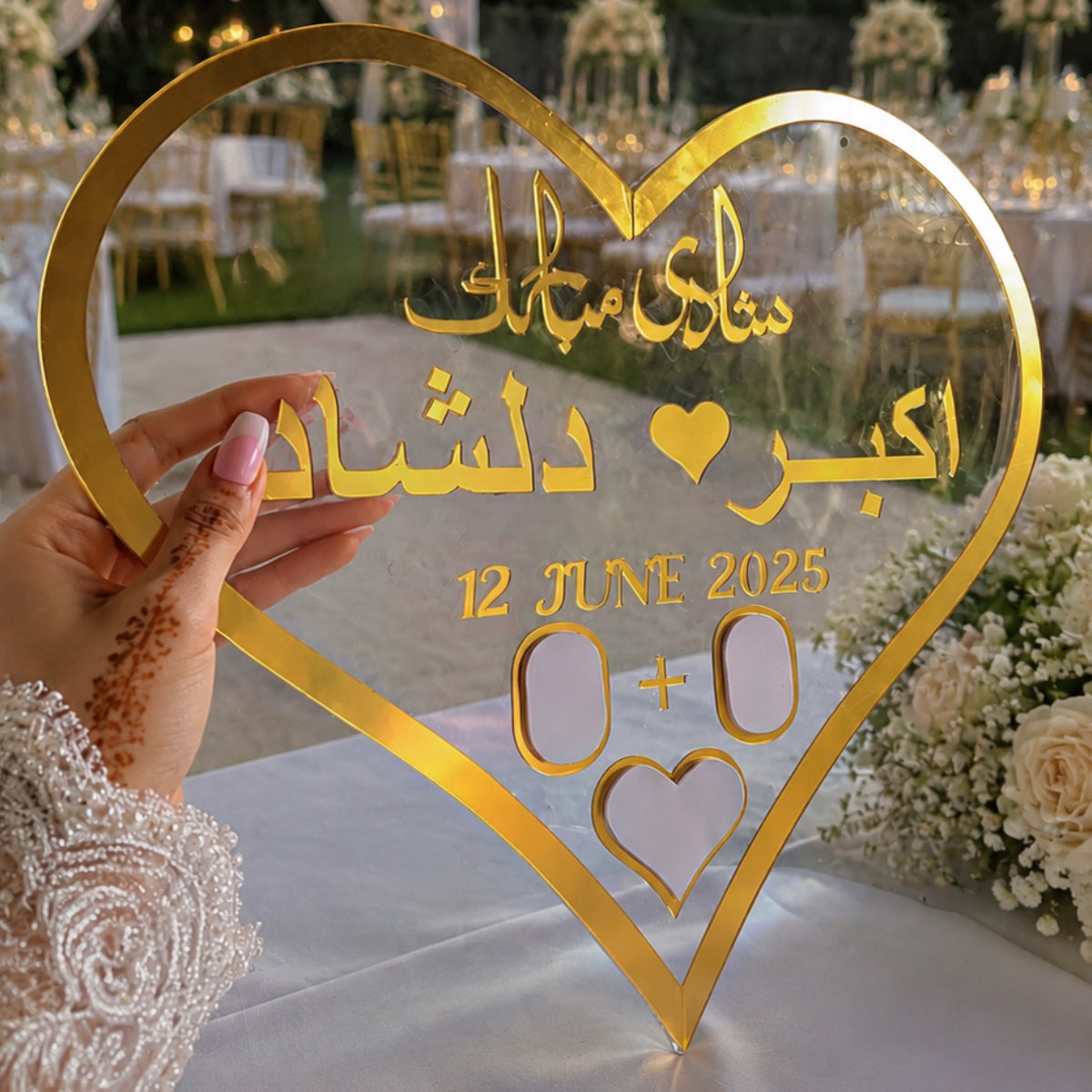 NIKAH THUMB FRAME HEART SHAPE