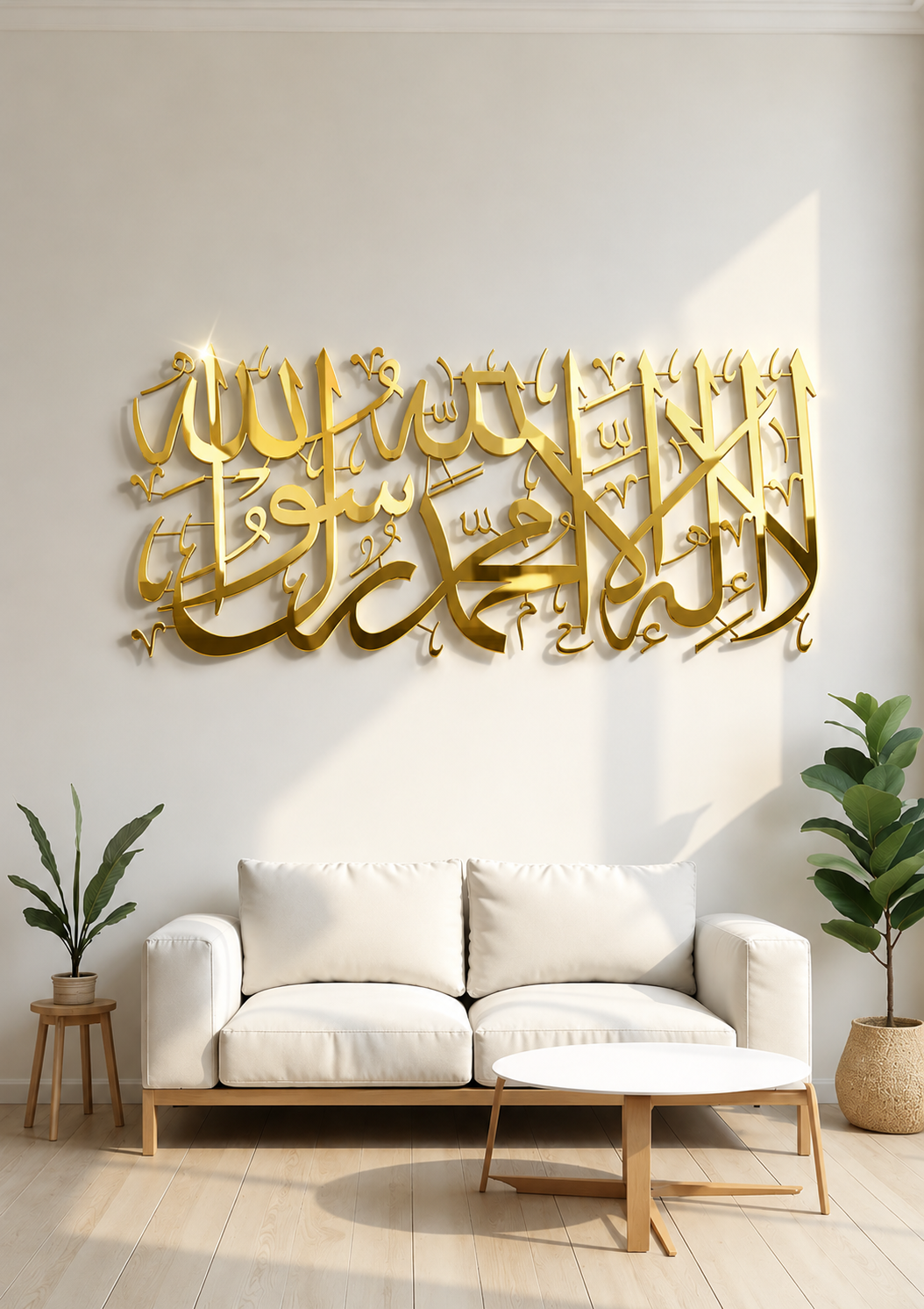 LAILAHA ILLALLAH MUHAMMED RASOOLULLAH ISLAMIC ACRYLIC CALLIGRAPHY WALL ART