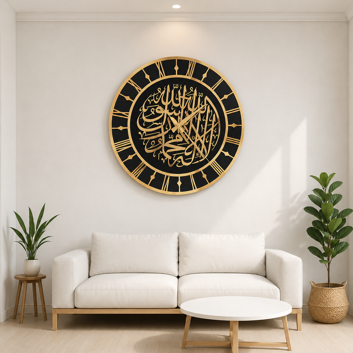 LAILAHA ILLALLAH MUHAMMED RASOOLULLAH ACRYLIC WALL CLOCK