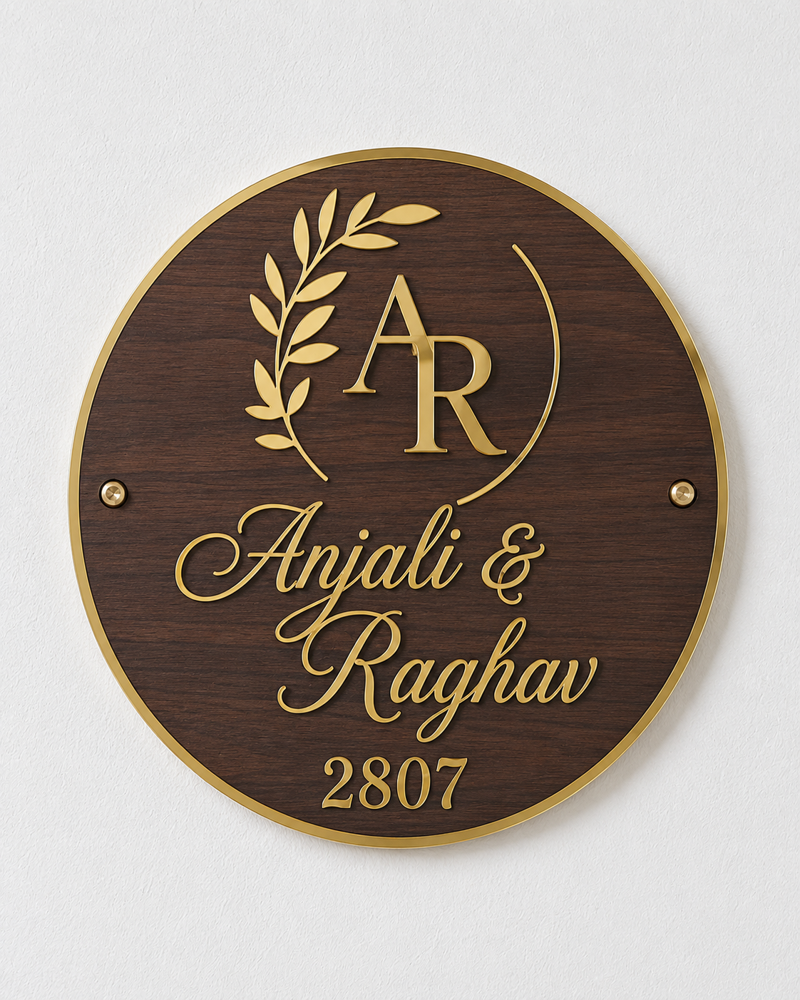 Acrylic Name Board Round Shape