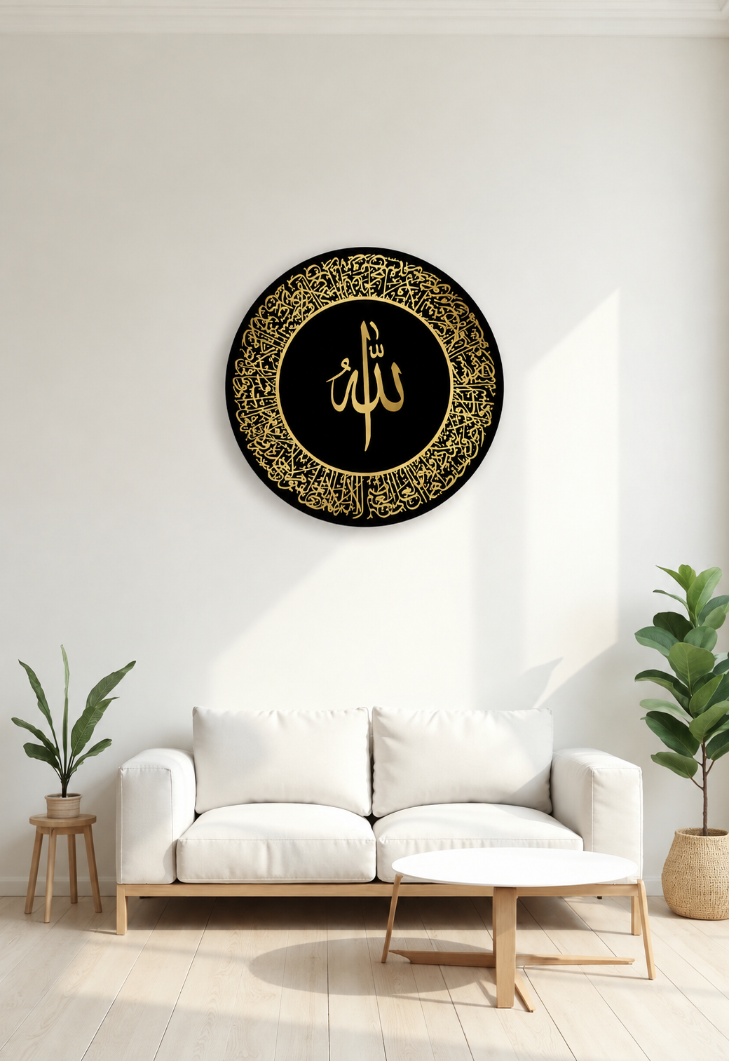 AYATUL KURSI WITH BLACK BASE ISLAMIC CALLIGRAPHY