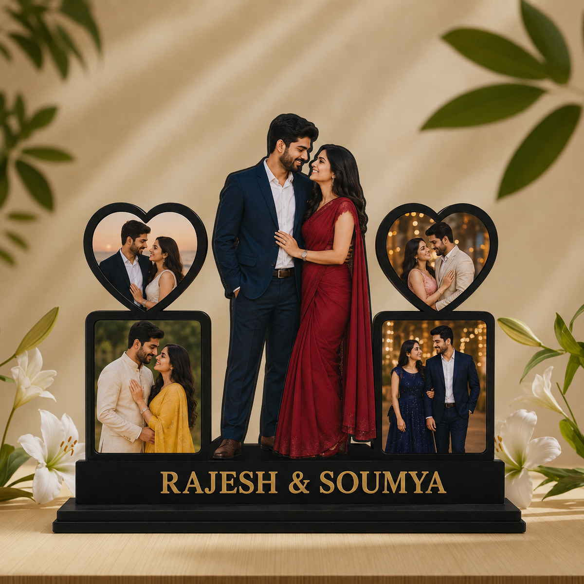 COUPLE PHOTO FRAME STAND