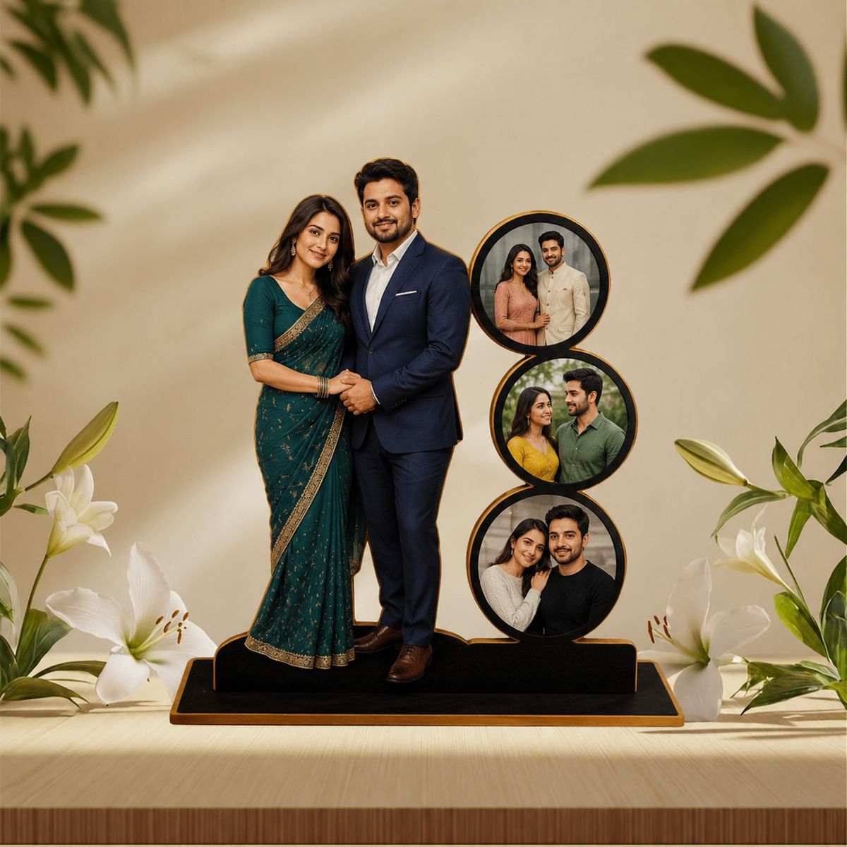 COUPLE PHOTO FRAME STAND