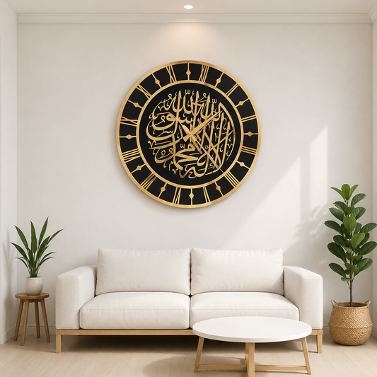 LAILAHA ILLALLAH MUHAMMED RASOOLULLAH ACRYLIC WALL CLOCK