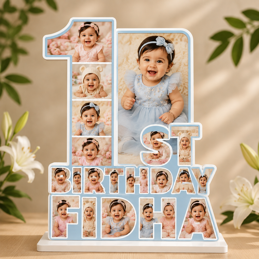 FIRST BIRTHDAY PHOTO FRAME STAND