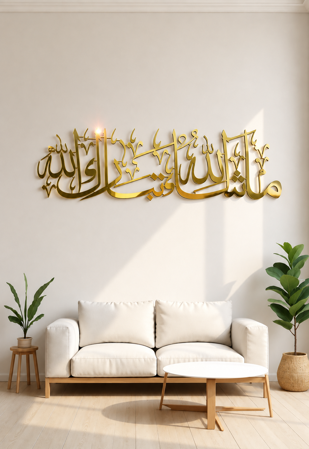 MASHA ALLAH THABARAKALLAH ISLAMIC ACRYLIC CALLIGRAPHY WALL ART