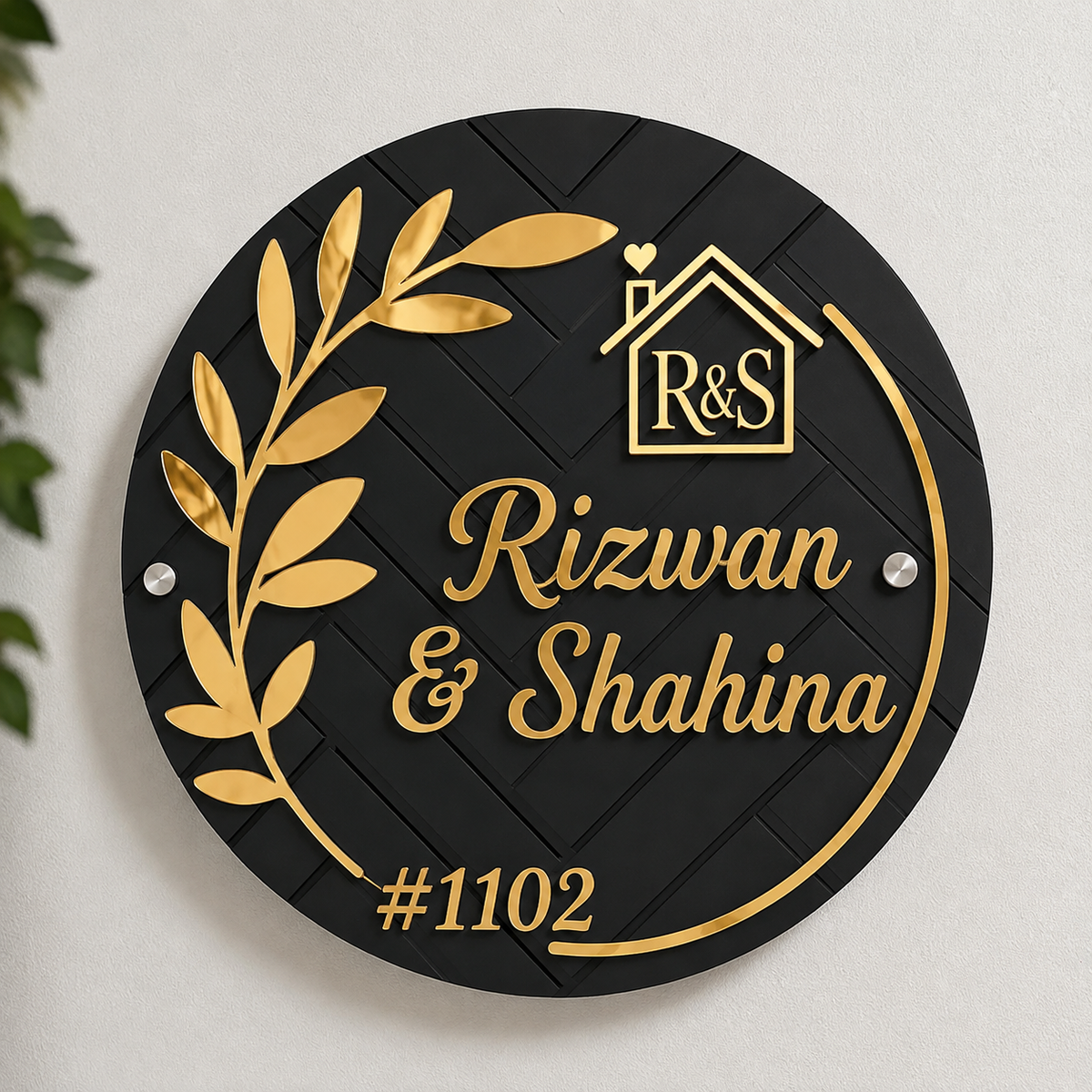 Acrylic Name Board Round Shape