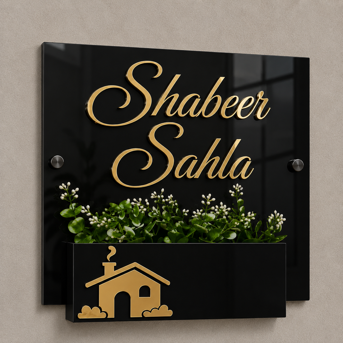 PALNTED ACRYLIC NAME BOARD