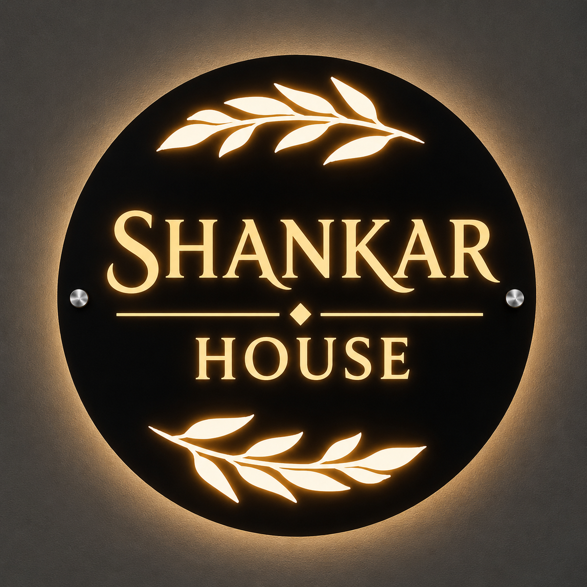 ACRYLIC ROUND LED NAME BOARD