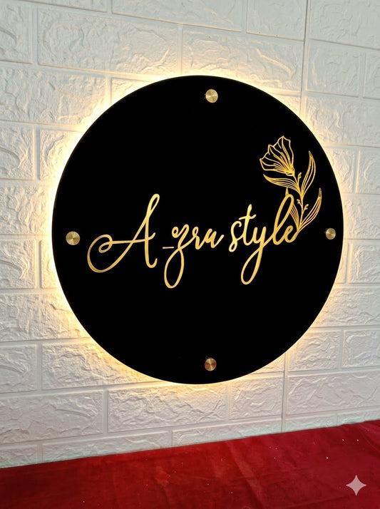 ACRYLIC LED BUSINESS LOGO